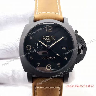 Swiss Panerai Luminor Copy 1950 3 Days GMT Ceramica Watch 44mm PAM00441